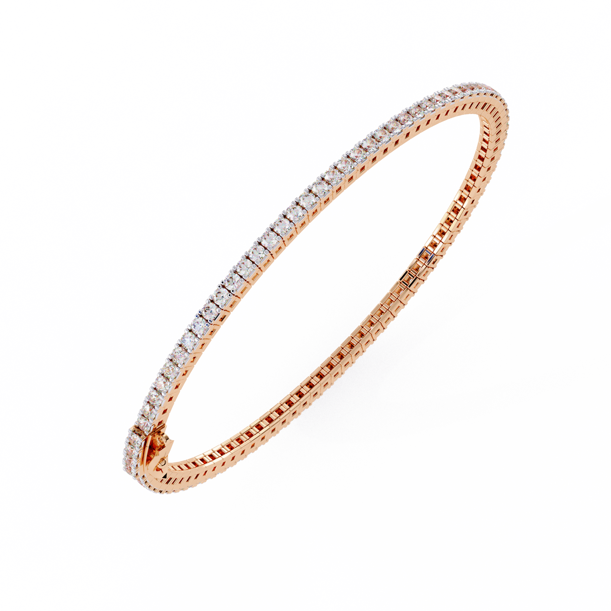 Solitairekart 1.92ct Round Cut Natural Diamond Tennis Bracelet-HI Color. VS-SI Clarity